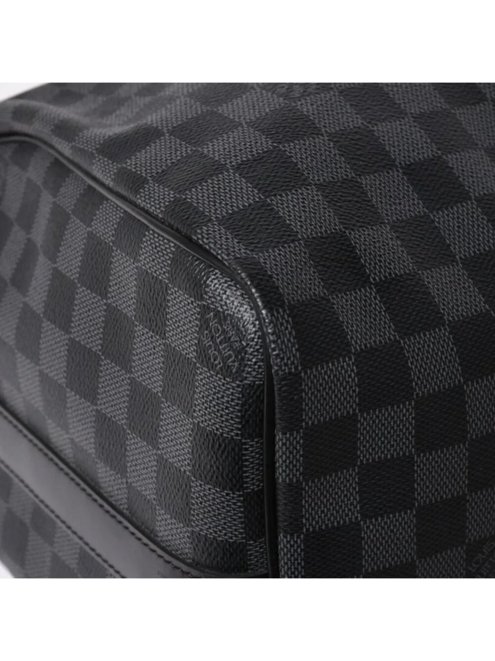 Louis Vuitton Boston Keepall Bandouliere 45 Damier Graphite Black Silver